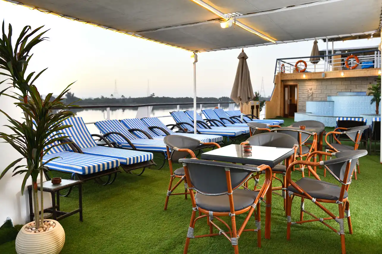 Sun deck of the Nile Treasure Nile Cruise Nile cruise